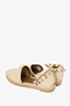 Valentino Cream Leather Rockstud Espadrilles Size 34