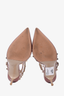 Valentino Dusty Rose/Blush Pink Leather Rockstud Cage Kitten Heels Size 39