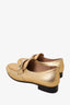 Valentino Gold Metallic Rockstud Loafers Size 37