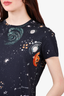 Valentino Navy Cotton Constellation Printed T-Shirt Size XS (As Is)