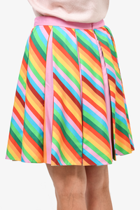 Striped mini skirt rainbow hotsell