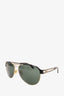 Versace Black/Gold Medusa Aviator Gradient Sunglasses