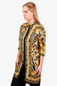 Versace Multicolour Silk Printed Shirt Dress Size 38