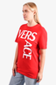 Versace Red/White Logo T-Shirt Size M