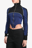 Versus Versace Blue Zip Cropped Bodysuit Jacket Size 38