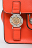 Versus Versace Orange Leather Safety Pin Satchel Bag