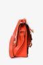 Versus Versace Orange Leather Safety Pin Satchel Bag