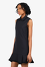 Victoria Victoria Beckham Black Peplum Hem Sleeveless Dress Size 2