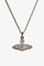 Vivienne Westwood Silver Toned Crystal Orb Necklace