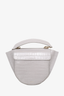 Wandler Grey Leather Croc Embossed 'Hortensia' Top Handle with Strap