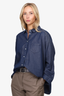 Weekend Max Mara Blue Denim Oversized Shirt Size 14