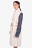 Weekend Max Mara Cream Wool Belted Long Vest Size 2