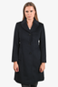 Weekend Max Mara Navy Wool Button-Up Coat Size 2 US