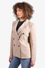 Weekend Max Mara Tan Wool Double Breasted Blazer Size 6