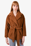 Weekend Max Mara Tan Wool Short Teddy Jacket Size 0 US