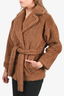 Weekend Max Mara Tan Wool Short Teddy Jacket Size 0 US