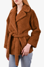 Weekend Max Mara Tan Wool Short Teddy Jacket Size 0 US