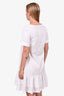 Weekend Max Mara White Cotton Ruffle Botton Dress Size XS