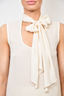 Weekend Max Mara White Silk Sleeveless Blouse with Neck Tie Size 8