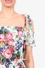 Zimmerman Multicolour Floral Linen Ruffle Off The Shoulder Mini Dress Size 1