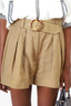 Zimmermann Tan Super Eight Linen High-Waisted Shorts Size 1