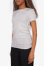 Brunello Cucinelli White T-Shirt With Embellished Shoulders