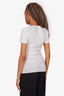 Brunello Cucinelli White T-Shirt With Embellished Shoulders