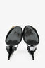 Chanel Black Patent Camellia Flower Heeled Sandals Size 36.5