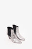 Isabel Marant Silver Crack Ankle Boots Size 40