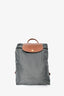 Longchamp Grey/Brown Nylon/Leather Backpack