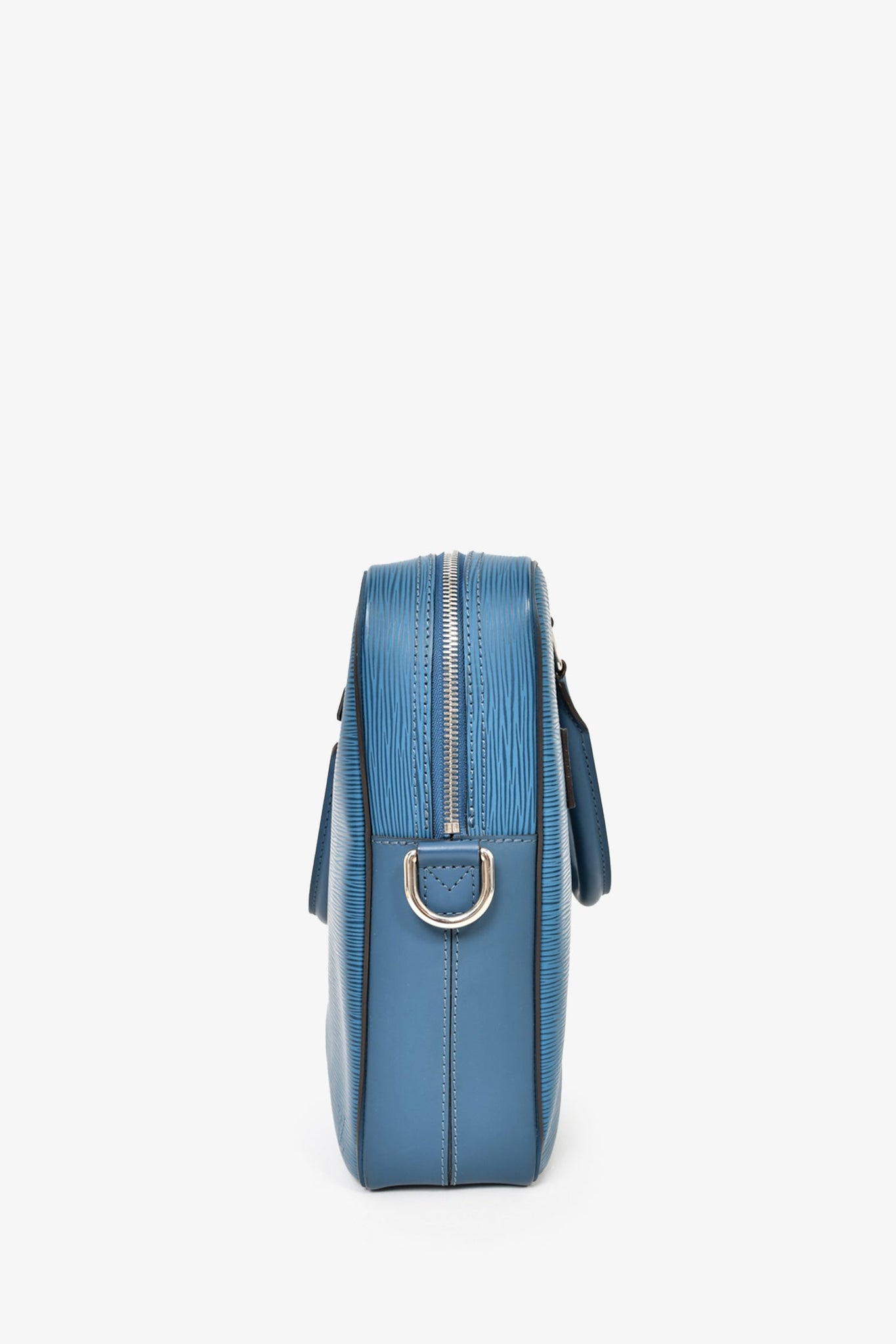 Louis Vuitton Blue Epi Leather 'Porte Documents' Briefcase w/ Strap