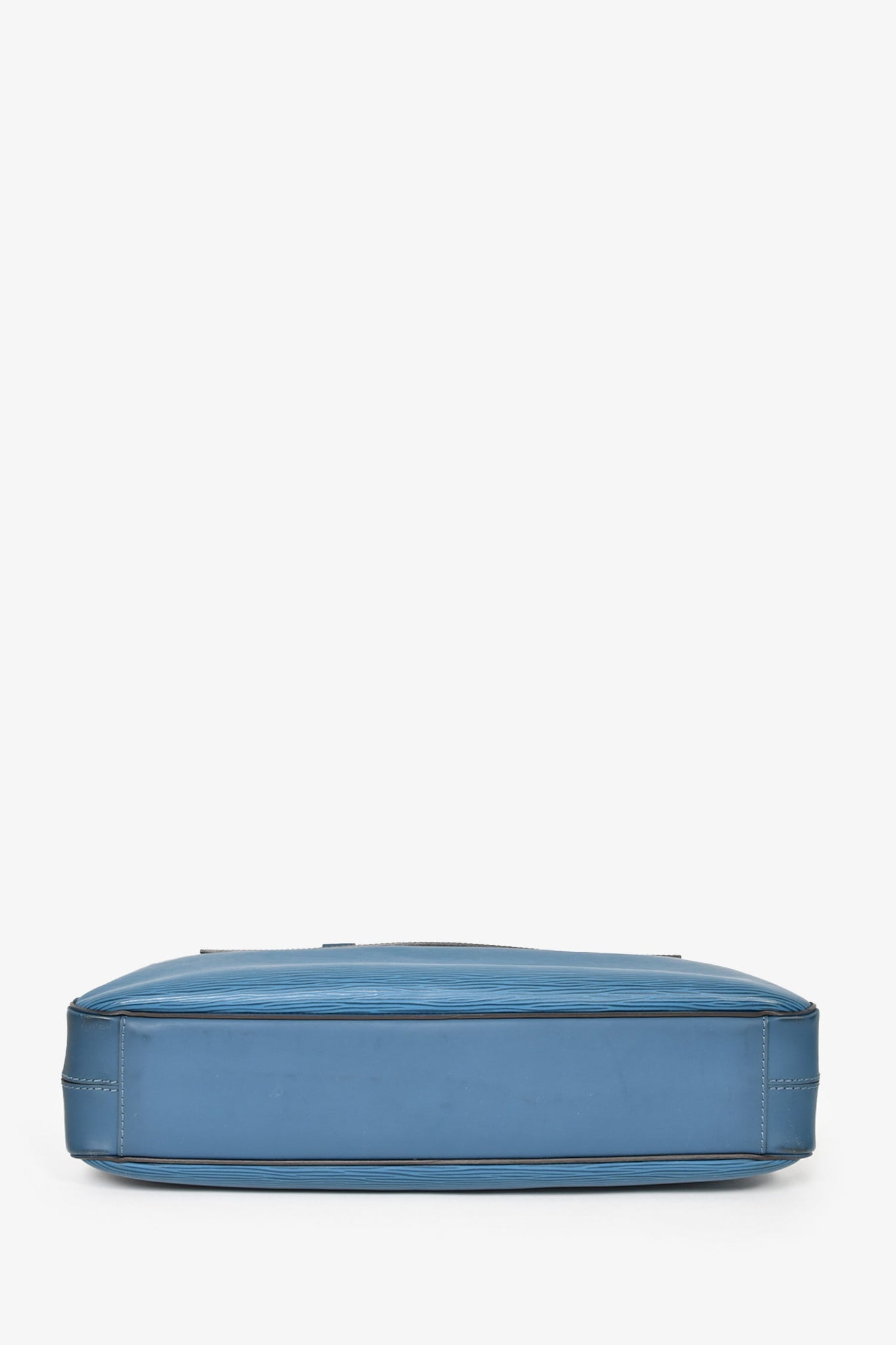 Louis Vuitton Blue Epi Leather 'Porte Documents' Briefcase with Strap
