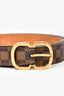 Louis Vuitton Damier Ebene Gold Buckle 1" Belt Size 85/34