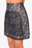 Rochas Silver Metallic Skirt Size 36