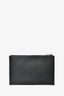 Saint Laurent Black Grained Leather Zip Clutch