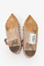 Valentino Beige Patent Leather Rockstud Cage Flats Size 36