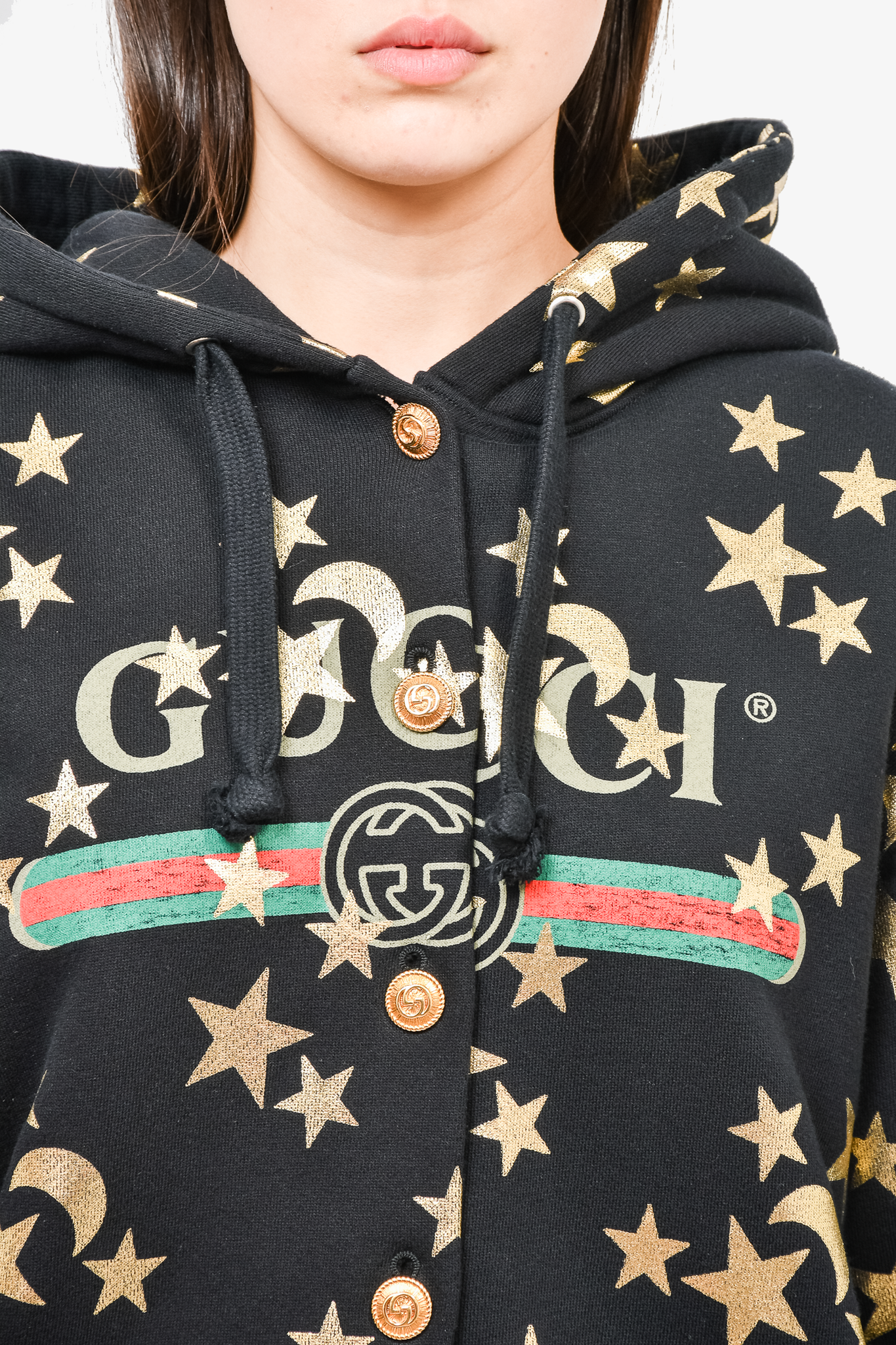 Gucci black and store gold hoodie