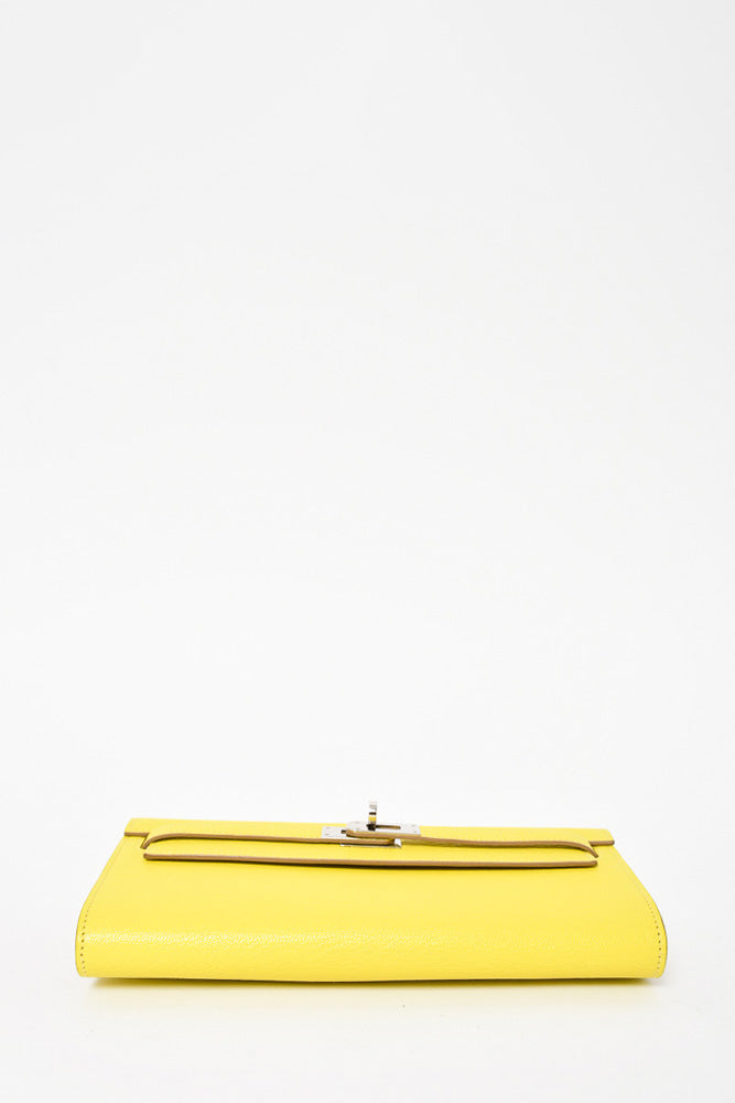 Kelly to go leather crossbody bag Hermès Yellow in Leather - 25308261