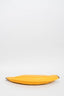 Charlotte Olympia Yellow Leather Banana Clutch with Python Skin Strap